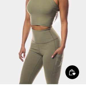 Jed North Lotus leggings in olive